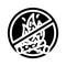 no campfires emergency glyph icon vector illustration