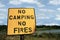 No camping no fires