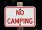 No camping sign