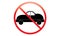 No Car Icon - No Parking Van Symbol - No Traveling vehicle - No Parking Motor Car icon, isolated. Flat design