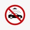 No car wash sign. Vector carwash prohibiting symbol