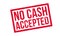 No Cash Accepted rubber stamp