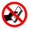 No cash sign vector illustration.