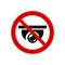 No CCTV sphere allowed icon
