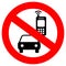 No cell phone while driving vector sign