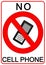 No cell phone sign