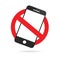 No cell phone sign. Mobile Phone prohibited. Vector illustration.