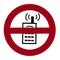 No Cell Phones Sign Icon in Creative Vector Design