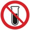 No chemical. chemicals free vector sign. No GMO vector icon. The red circle prohibiting sing