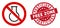 No Chemical Glass Icon with Grunge Pesticides Free Zone Seal