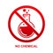 No chemical sign isolated vector on white background