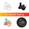 No chemical testing gradient icon