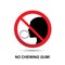 No chewing gum sign vector illustration concept