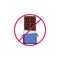 No chocolate flat icon