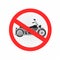 No chopper motorcycle sign icon