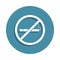 no cigarettes sign icon in badge style. One of airport collection icon can be used for UI UX