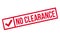 No Clearance rubber stamp