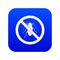 No cockroach sign icon digital blue
