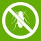 No cockroach sign icon green