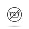 No cold icon. Simple thin line, outline vector of laundry ban, prohibition, forbiddance icons for ui and ux, website or mobile