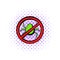 No computer virus, prohibition sign icon