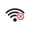 No connection icon vector. No network symbol. No Wifi sign Paid internet for graphic design, logo, web site, social media, mobile