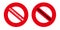 No coronavirus icon with red stop prohibit sign, 2019-nCoV novel coronavirus bacteria. No infection Covid-19 and stop Coronavirus