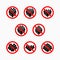 no crowd of people icon, do not crowd vector, prohibit icon set