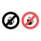 No cup with heart icon. Simple glyph, flat vector of valentines day, love ban, prohibition, embargo, interdict, forbiddance icons