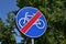 No cycling street sign