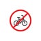 No cycling vector icon
