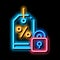 no deduction of interest from asset neon glow icon illustration