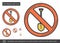 No digging sign line icon.