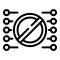 No digital icon outline vector. Detox media