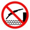 No Diving Shallow Water Symbol, Vector  Illustration, Isolated On White Background Label. EPS10