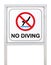 No diving sign