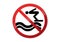 No Diving Sign vector