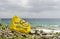 `No Diving` stone marks the spot where not to dive along the coast