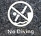 No diving warning at swimming pool