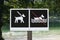 No dog bathing sign