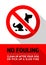 No dog fouling sign