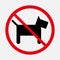 No dog icon. No pets allowed. Prohibition sign