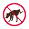No Dog Peeing -- Vector - No dog pee sign logo