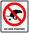 No dog poop sign illustration on white background