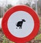 No dog poop - sign to keep parks clean in Belgium