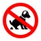 No dog poop vector sign