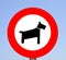 No dog walking allowed order sign