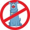 No Dogs Allowed Icon Sign Vector Illustration