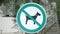 No dogs allowed sign in detail
