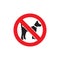 No dogs or pets allowed, prohibition sign. vector illustration.